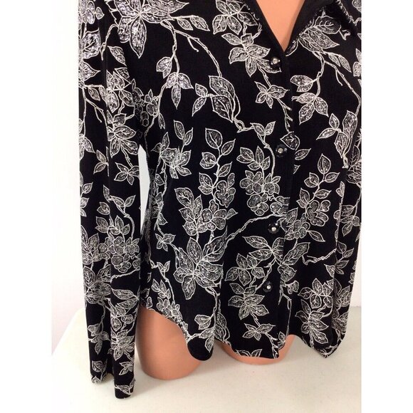 Ronni Nicole Sequin Blouse Top Womens 8 - Picture 7 of 7